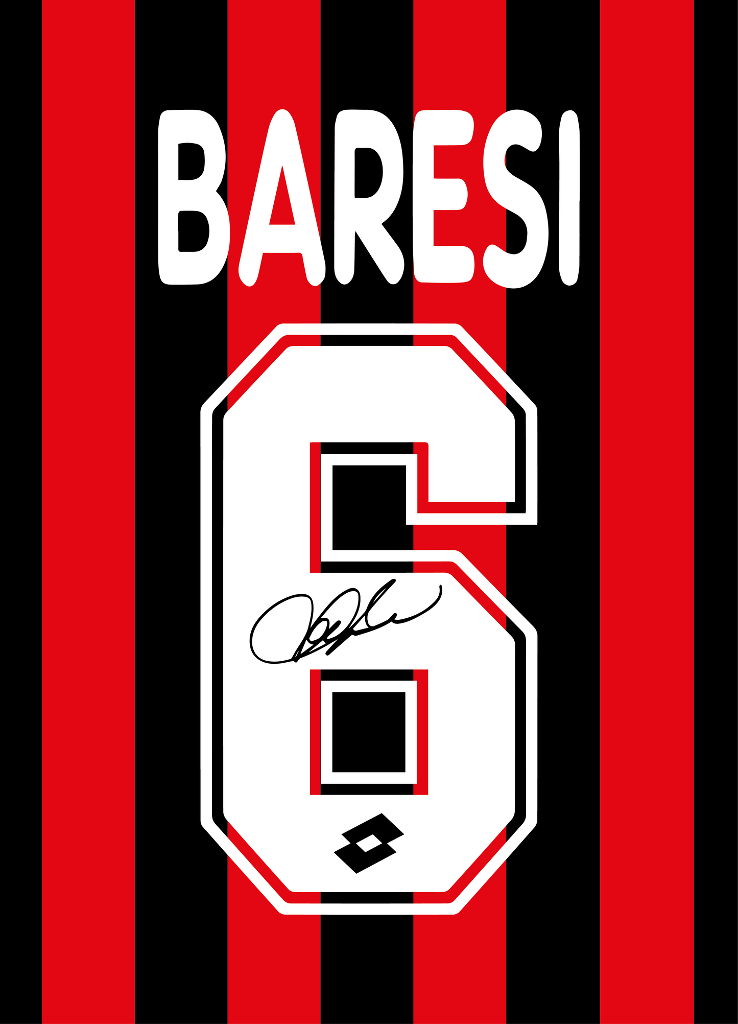 Franco Baresi AC Milan Legend Signed Frame