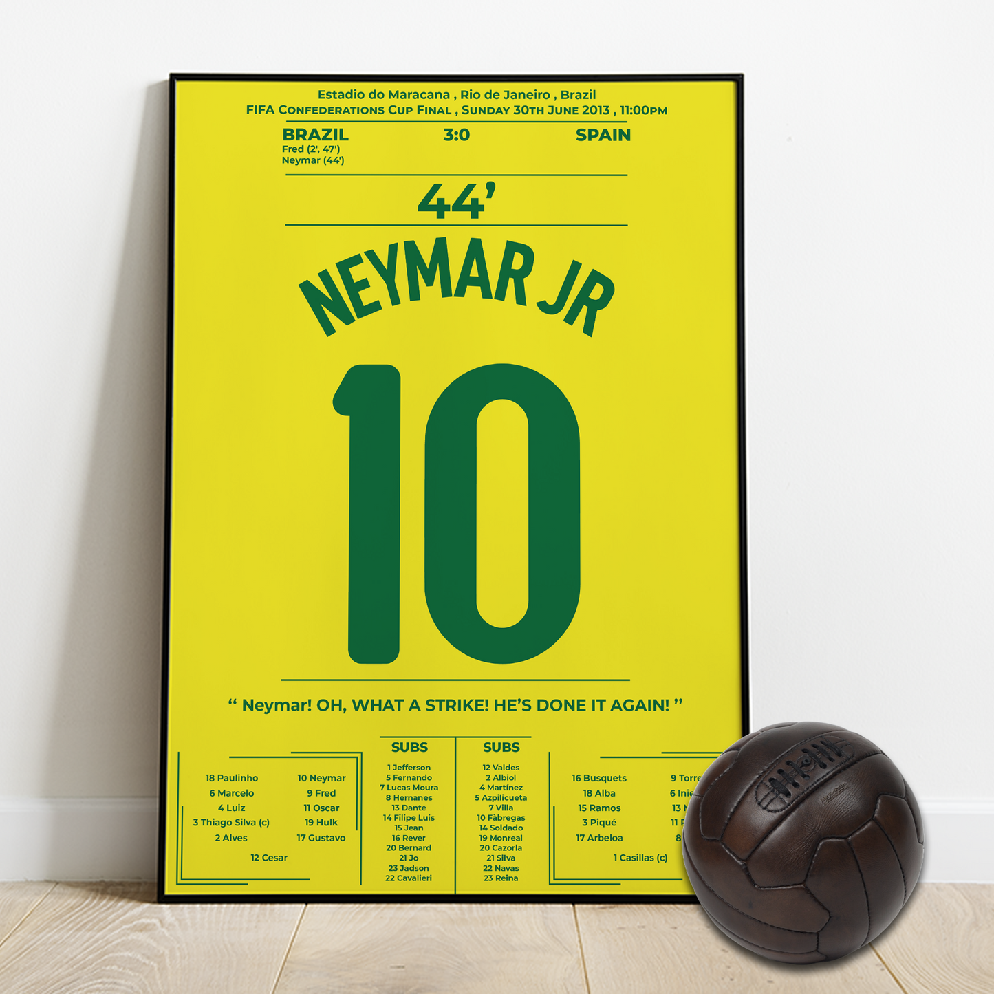 Neymar's goal for Brazil vs Spain - Confederations cup 2013