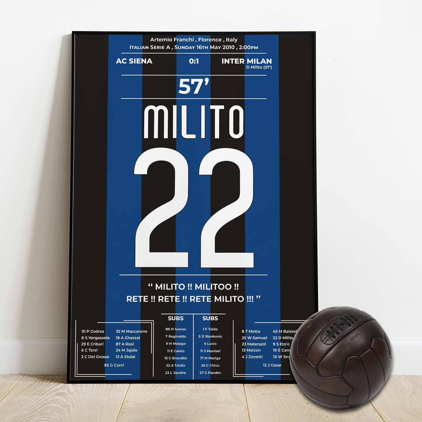 Milito's goal Vs AC SIENA - Serie A 2010