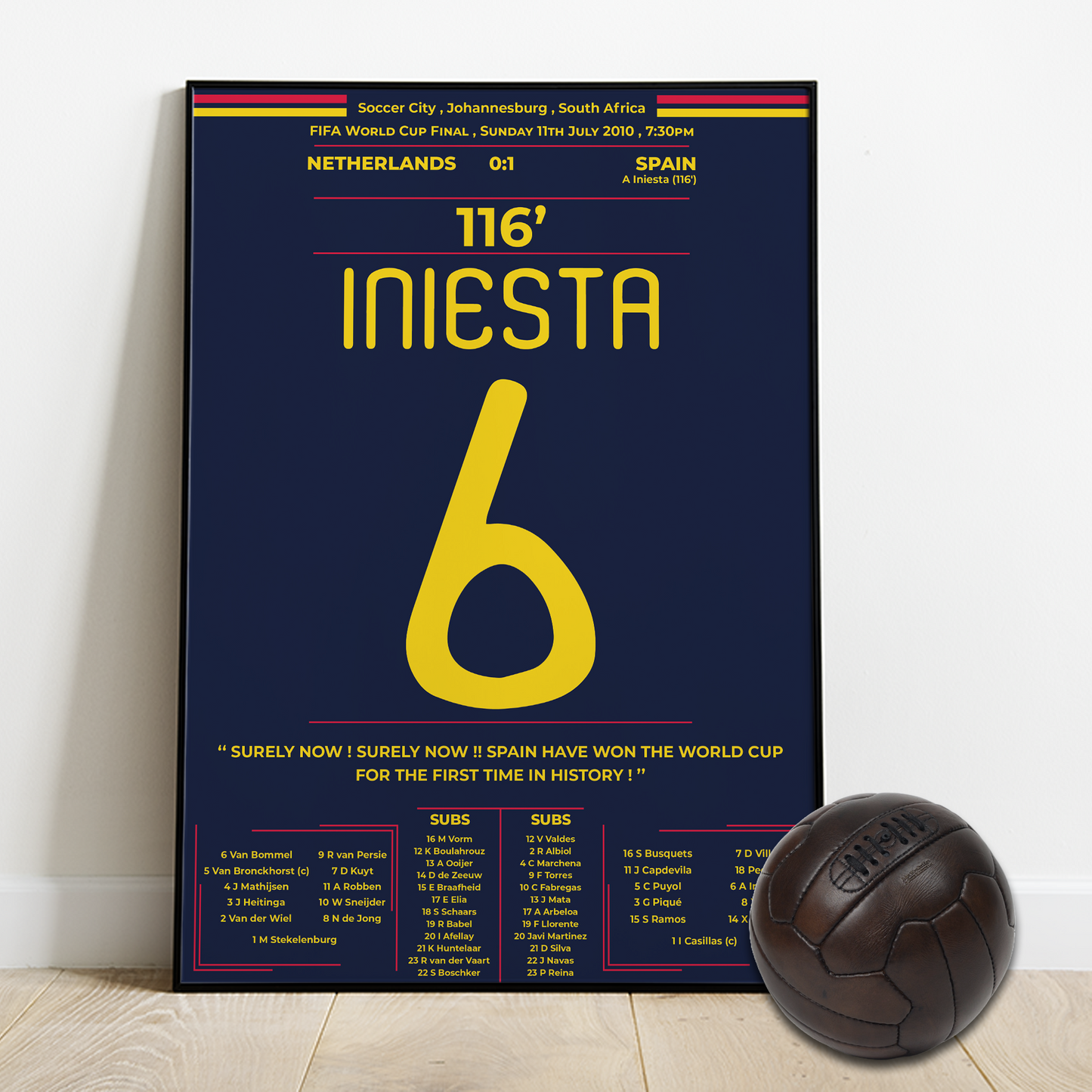 Iniesta's goal for Spain vs Netherlands - World cup final 2010