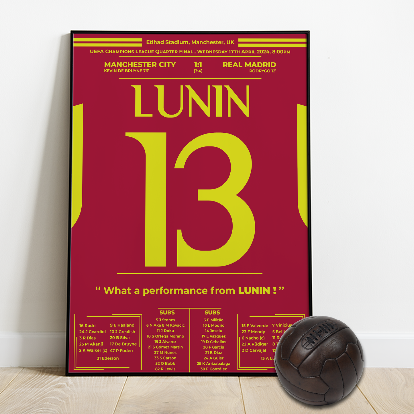 Lunin's outstanding performance in the 2024 UCL Quarter final