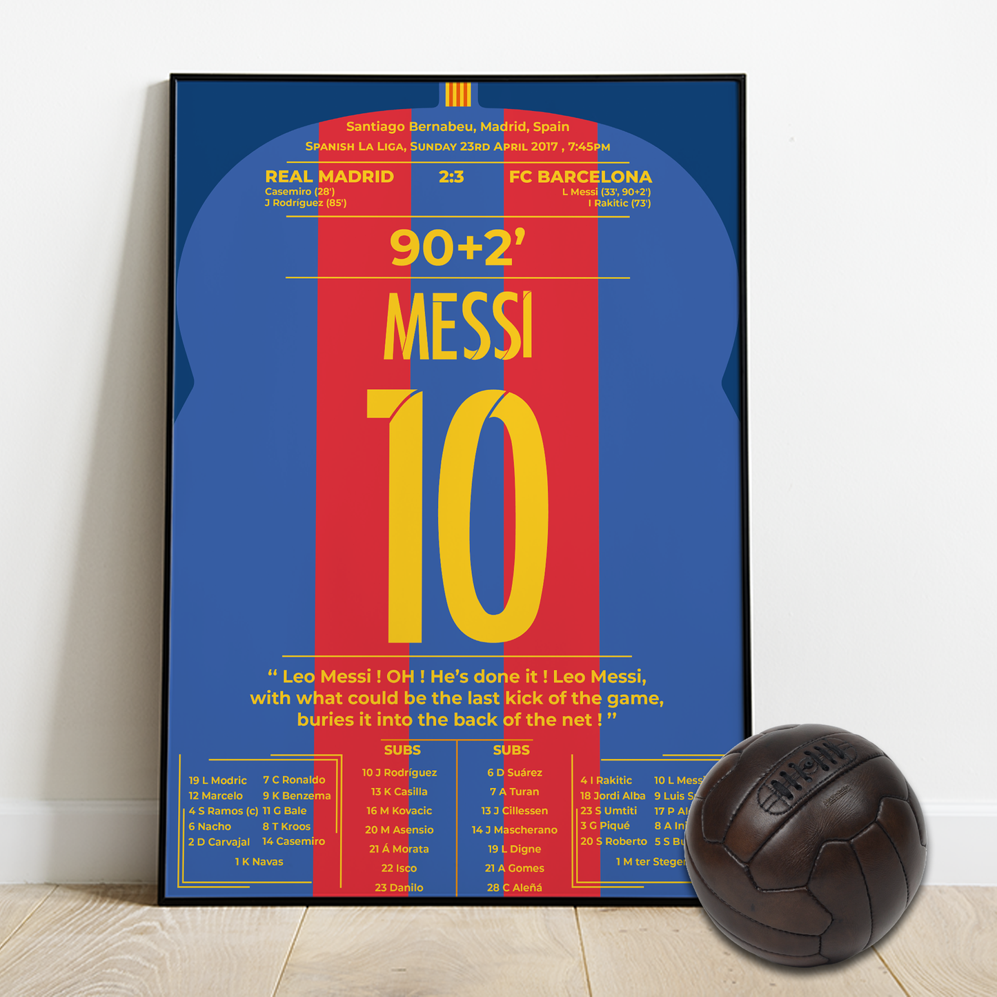 Messi's winning goal in el Classico April 2017 - La LIGA