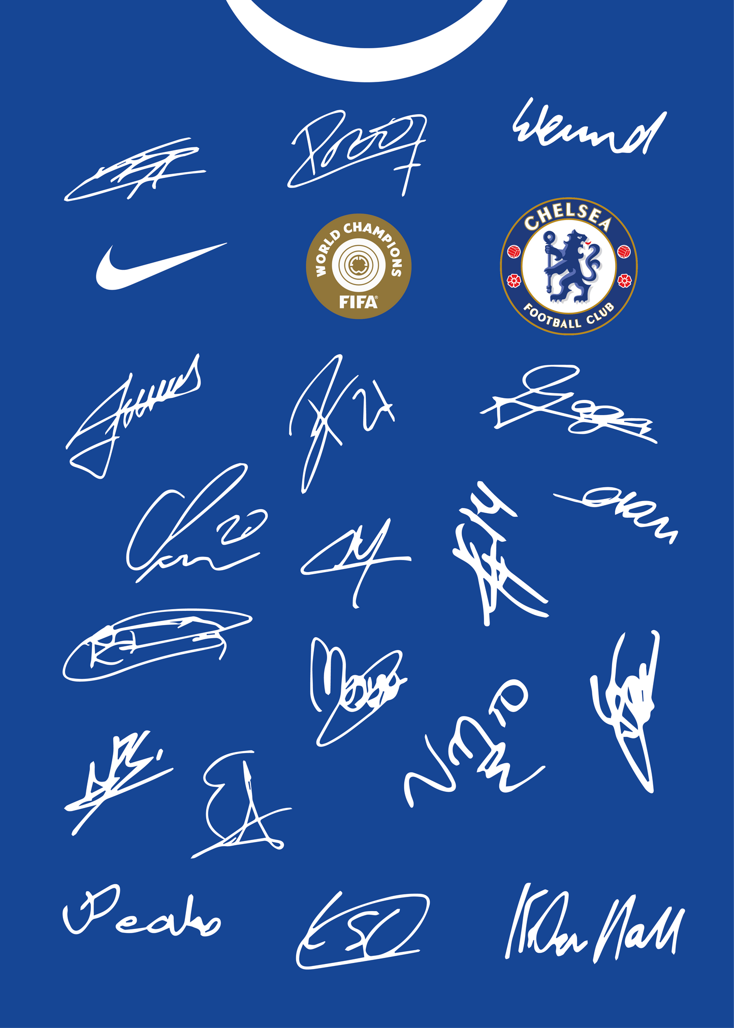 Chelsea FC FIFA Club World Cup Final Squad Signed Frame