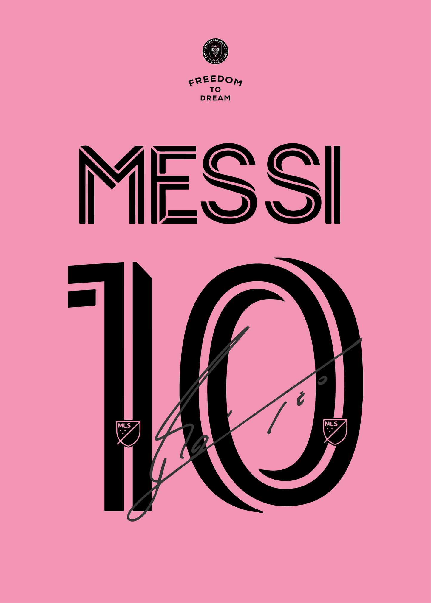 Lionel Messi Inter Miami Signed Collector Frame