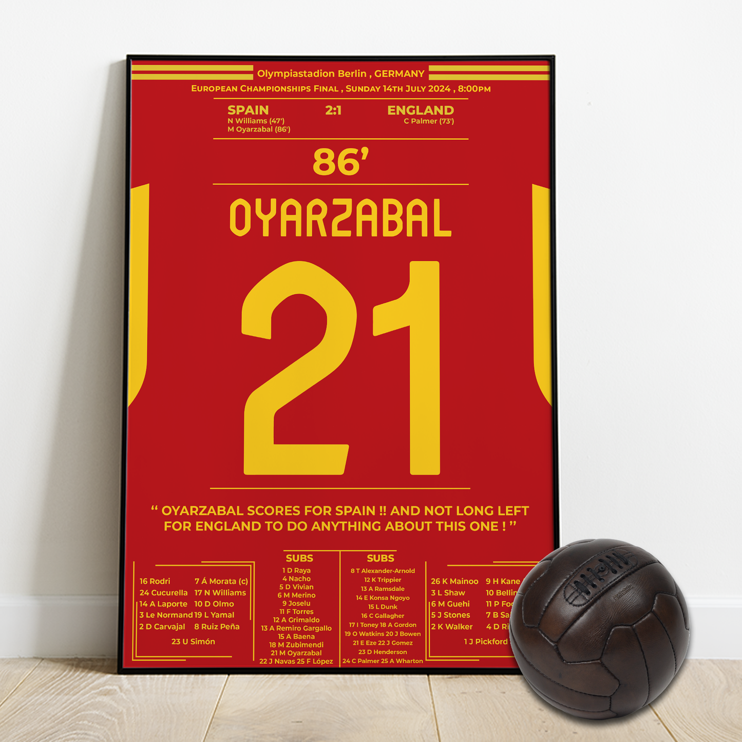 OYARZABAL winning goal against England in the EURO-Germany 2024