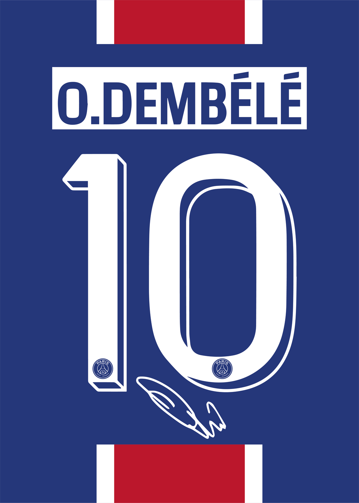 Ousmane Dembélé PSG 2026 Ultimate Legacy Signed Frame