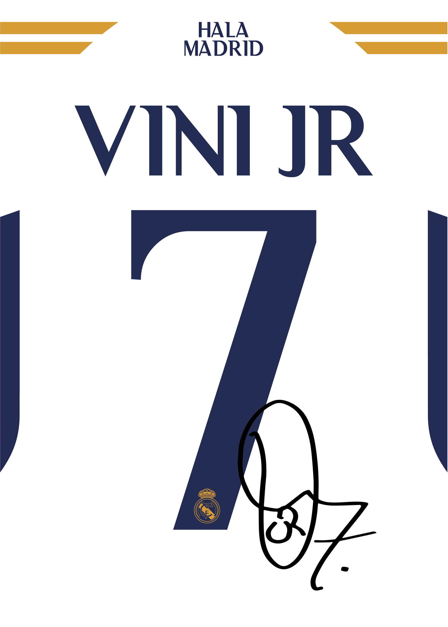 Vinícius Júnior Real Madrid 2024 Signed Frame