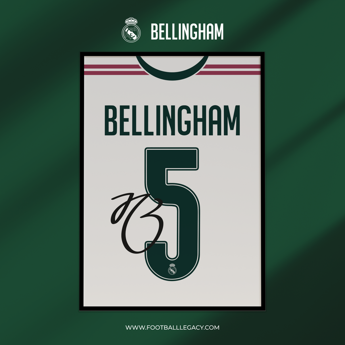 Jude Bellingham Real Madrid 2026 Signed Frame