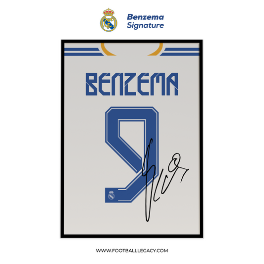 Karim Benzema Real Madrid 2021/2022 Legendary Season Signed Frame