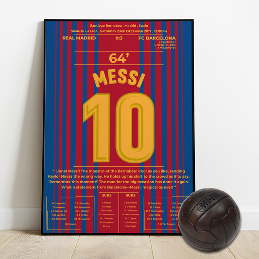 Messi's goal for Barcelona vs Madrid - La liga 2017