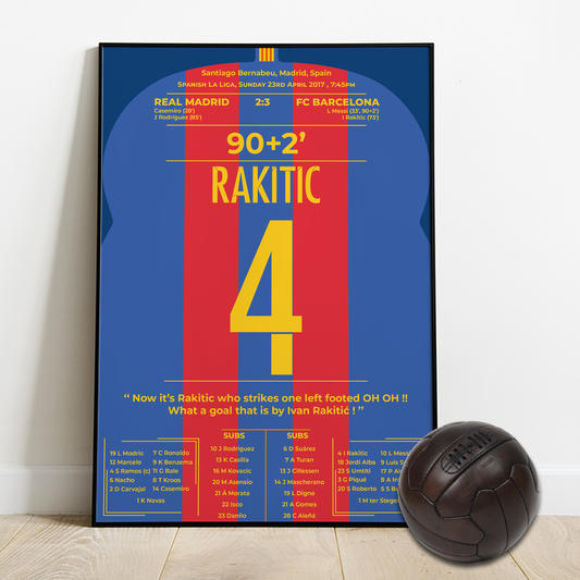 Rakitic's Goal with Barcelona against Real Madrid - El Classico April 2017