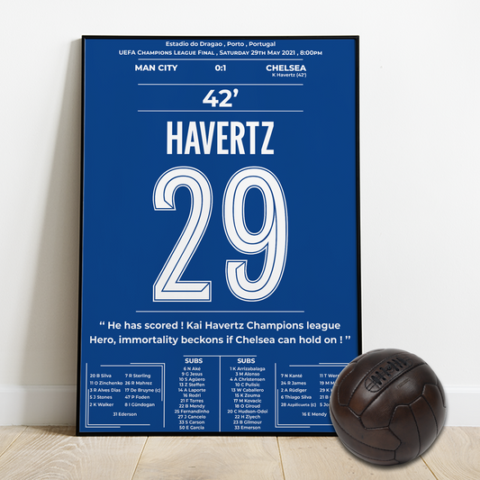 Havertz's goal with Chelsea against MAN CITY in the UCL final