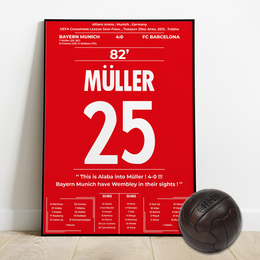 MÜLLER's Goals for MUNICH vs BARCELONA - UCL semi-final 2013