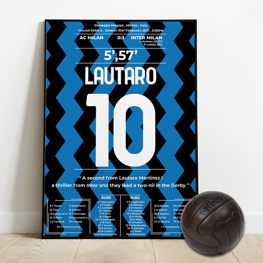 LAUTARO'S goals against AC MILAN in the Italian Derby 2021