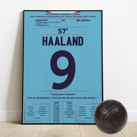 Haaland’s Hat-Trick Powers Man City to Stunning Champions League Win Over RB Leipzig