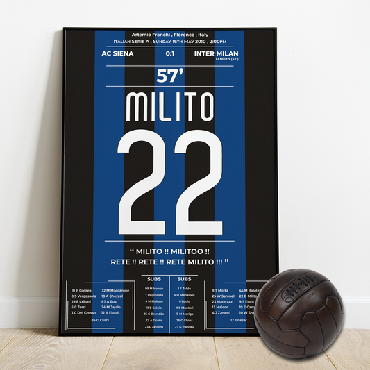 Milito's goal Vs AC SIENA - Serie A 2010