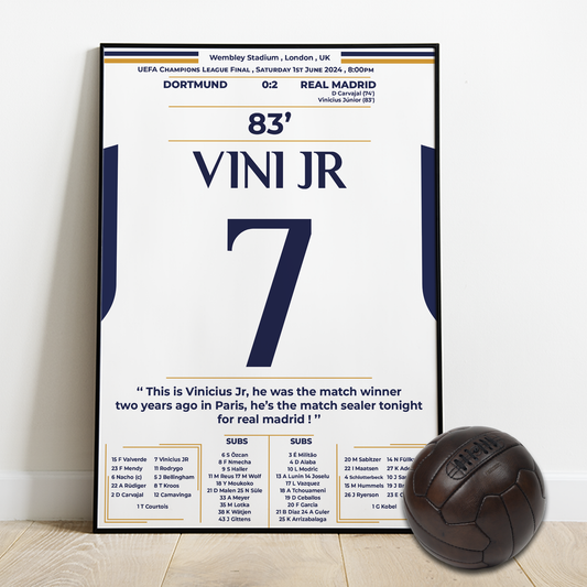 Vini JR's Goal for Madrid UCL Final 2024