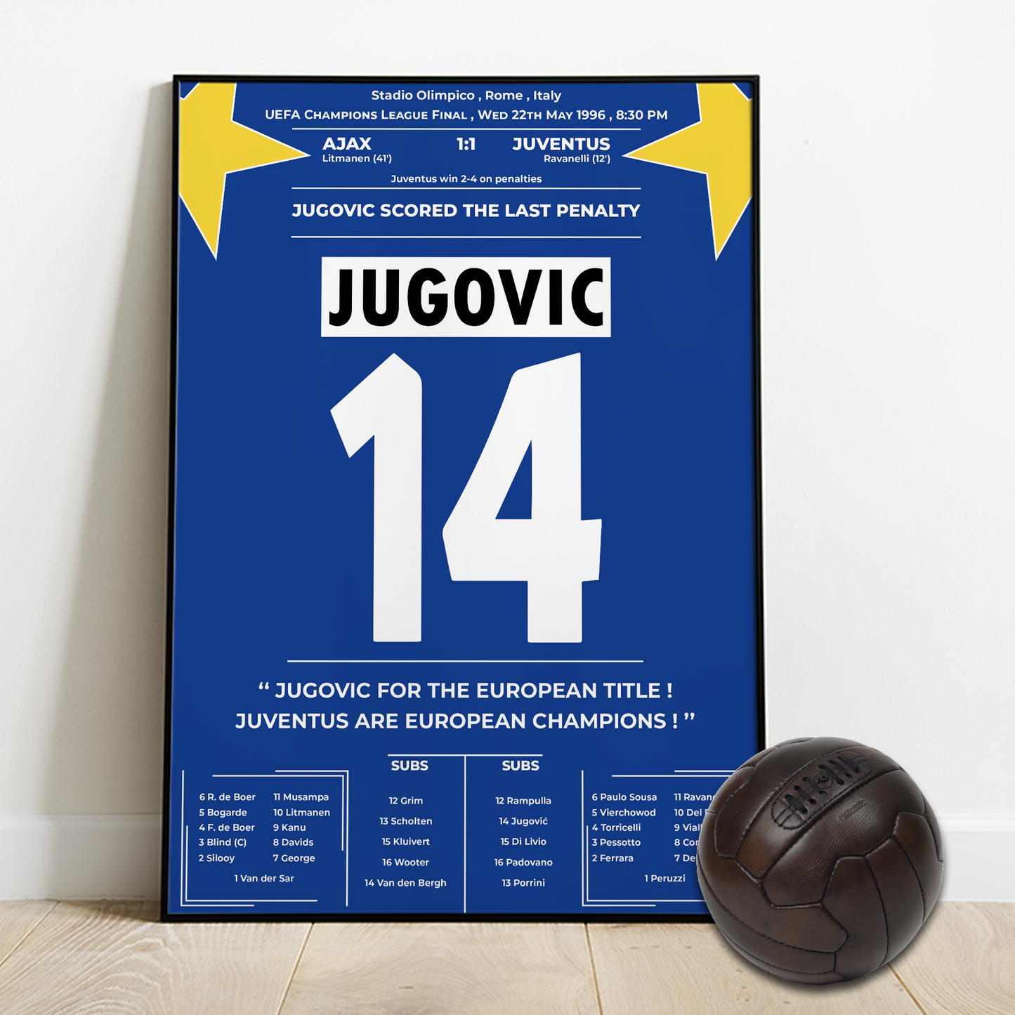 Jugovic scored the last penalty for juventus against ajax in the ucl final 1996