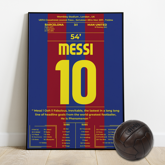 Messi's goal with Barcelona VS MAN UTD - UCL final 2011