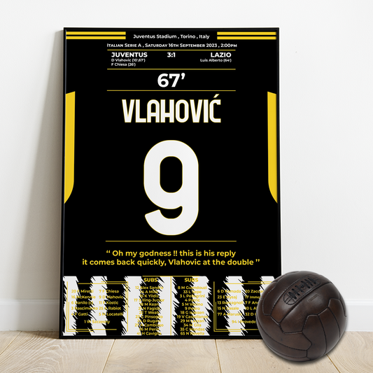 VLAHOVIC's double for JUVENTUS vs LAZIO - SERIE A - 2023