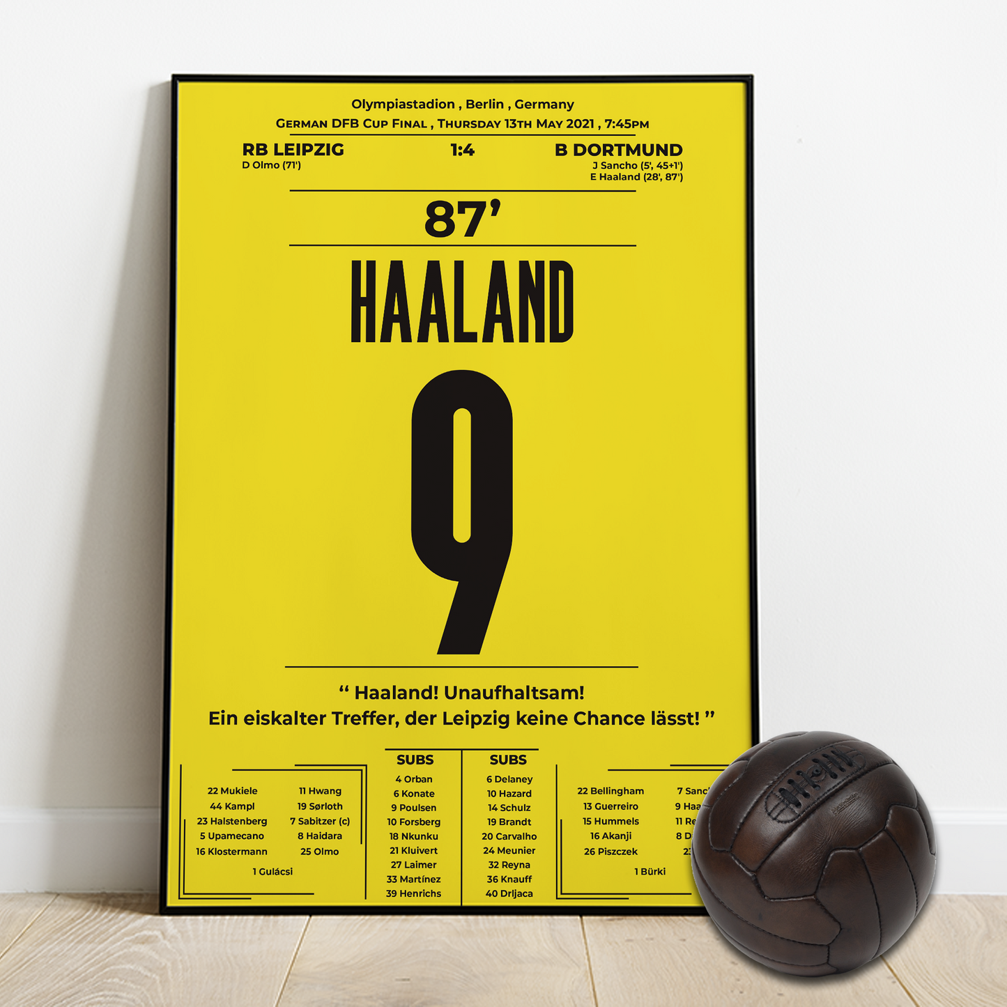 Haaland Dominates as Dortmund Clinch DFB-Pokal Title in 2021 Final