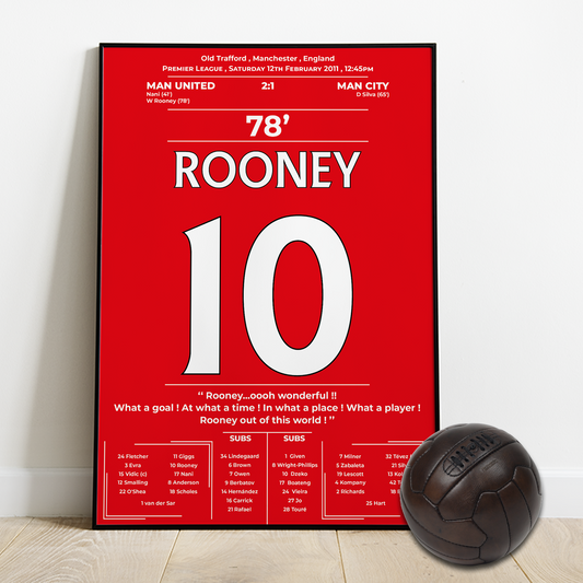Rooney's Stunning Bicycle Kick Secures Manchester United’s Dramatic Victory Over Man City in 2011