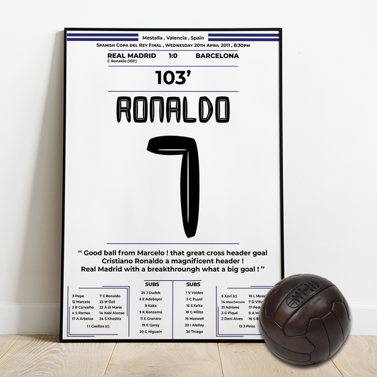 Ronaldo's Goal against Barcelona - Copa del Rey final 2011