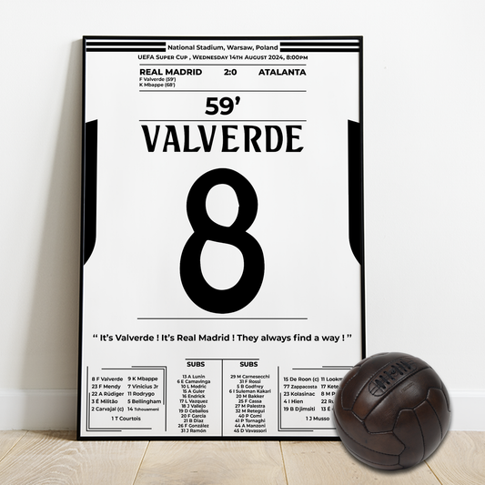 Valverde's goal's at the SUPER CUP final - 2024