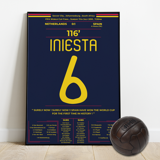 Iniesta's goal for Spain vs Netherlands - World cup final 2010