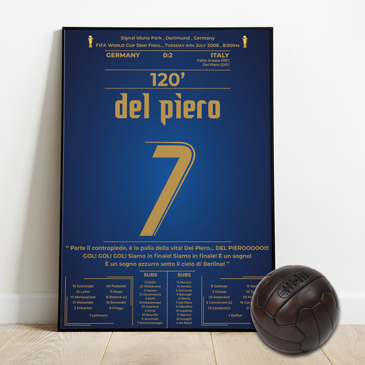 Del piero's goal for ITALY vs GERMANY - World cup semi final 2006
