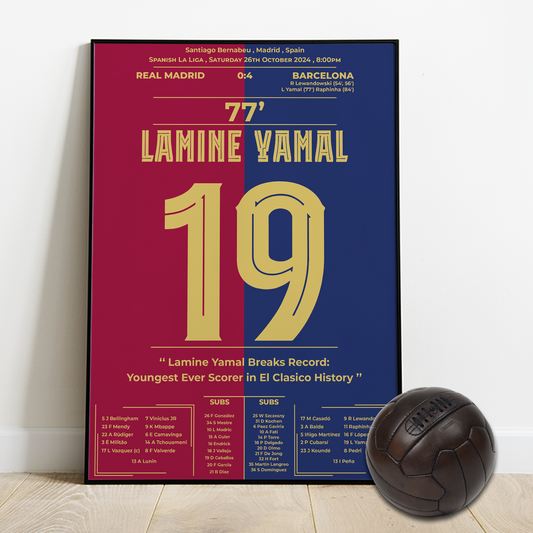 Lamine Yamal's Goal in El Clasico and becomes the youngest player to ever score in EL Clasico.