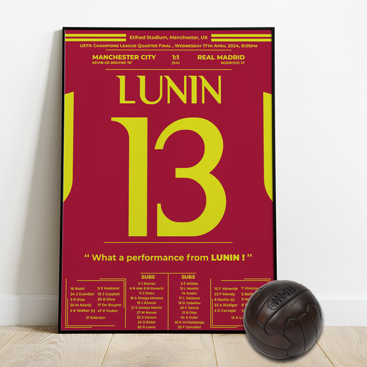 Lunin's outstanding performance in the 2024 UCL Quarter final
