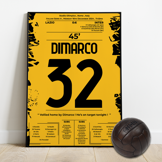 Dimarco's goal for Inter vs Lazio - Italian serie A - 2024