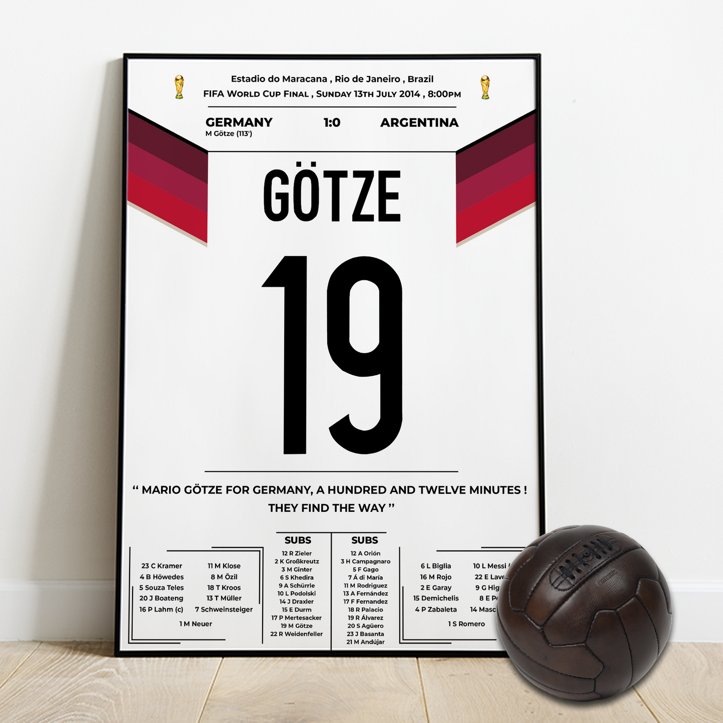 GÖTZE's Goal for Germany vs Argentina - World Cup Final