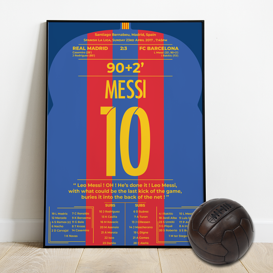 Messi's winning goal in el Classico April 2017 - La LIGA