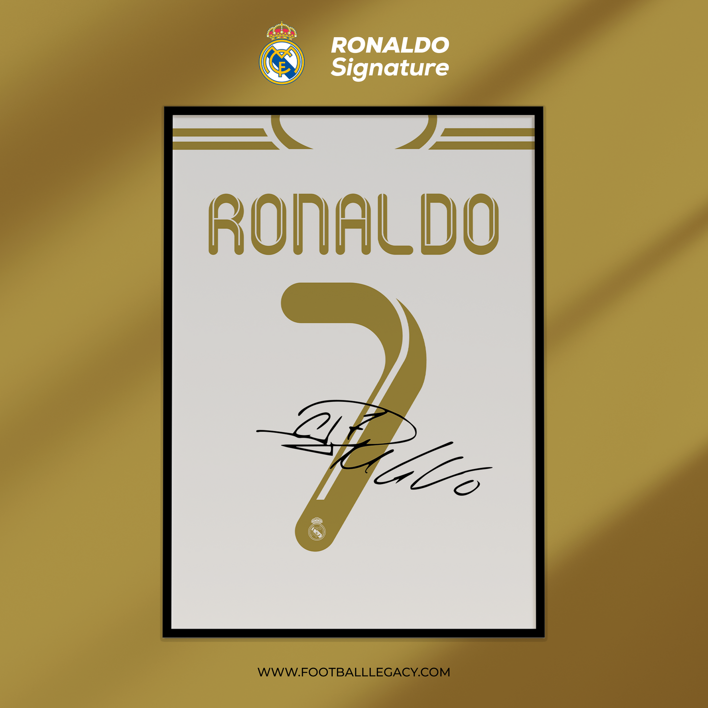 Cristiano Ronaldo 2012 Peak Performance Signed Frame