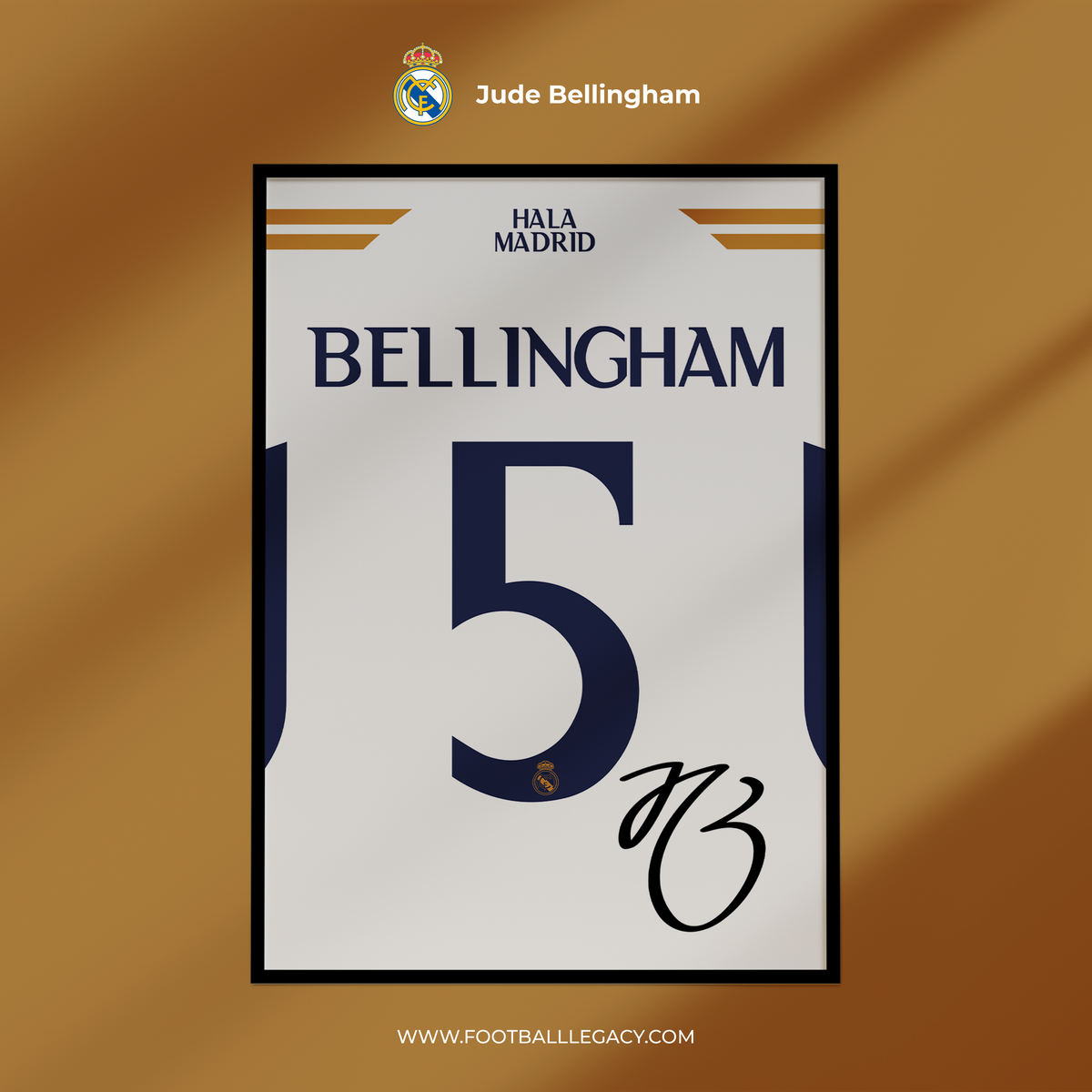 Jude Bellingham Real Madrid 2024 Golden Era Signed Frame
