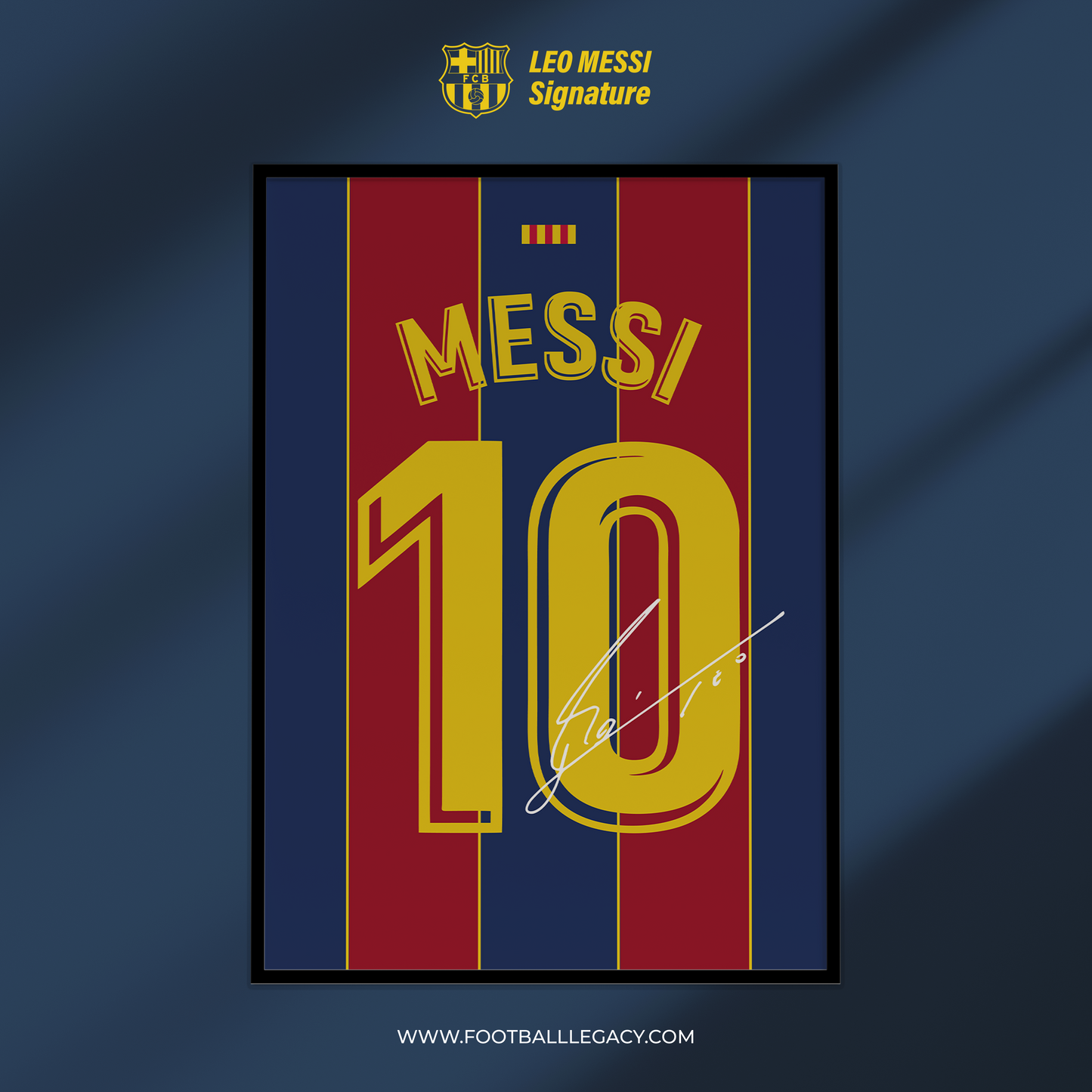 Lionel Messi Barcelona Final Season Signed Frame
