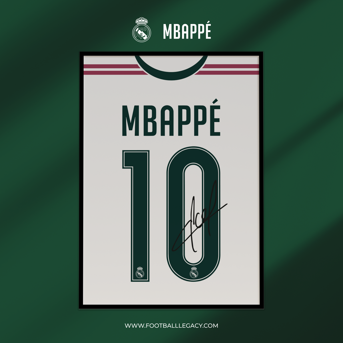 Kylian Mbappé Real Madrid 2026 Signed Frame