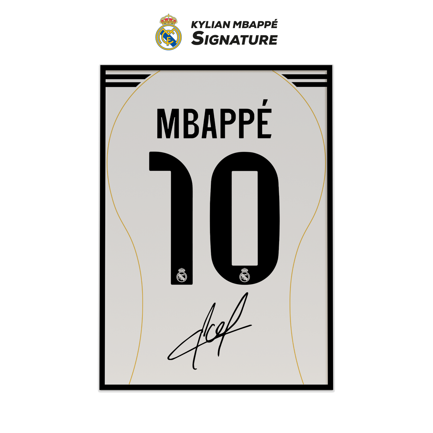 Kylian Mbappé Real Madrid 2025 Signed Frame