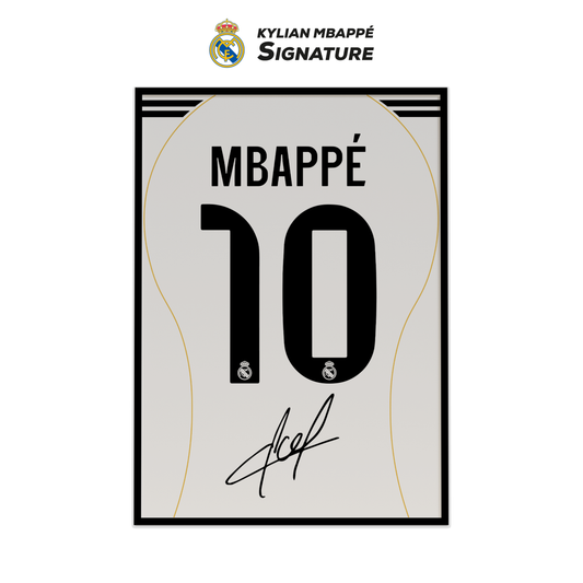 Kylian Mbappé Real Madrid 2025 Signed Frame