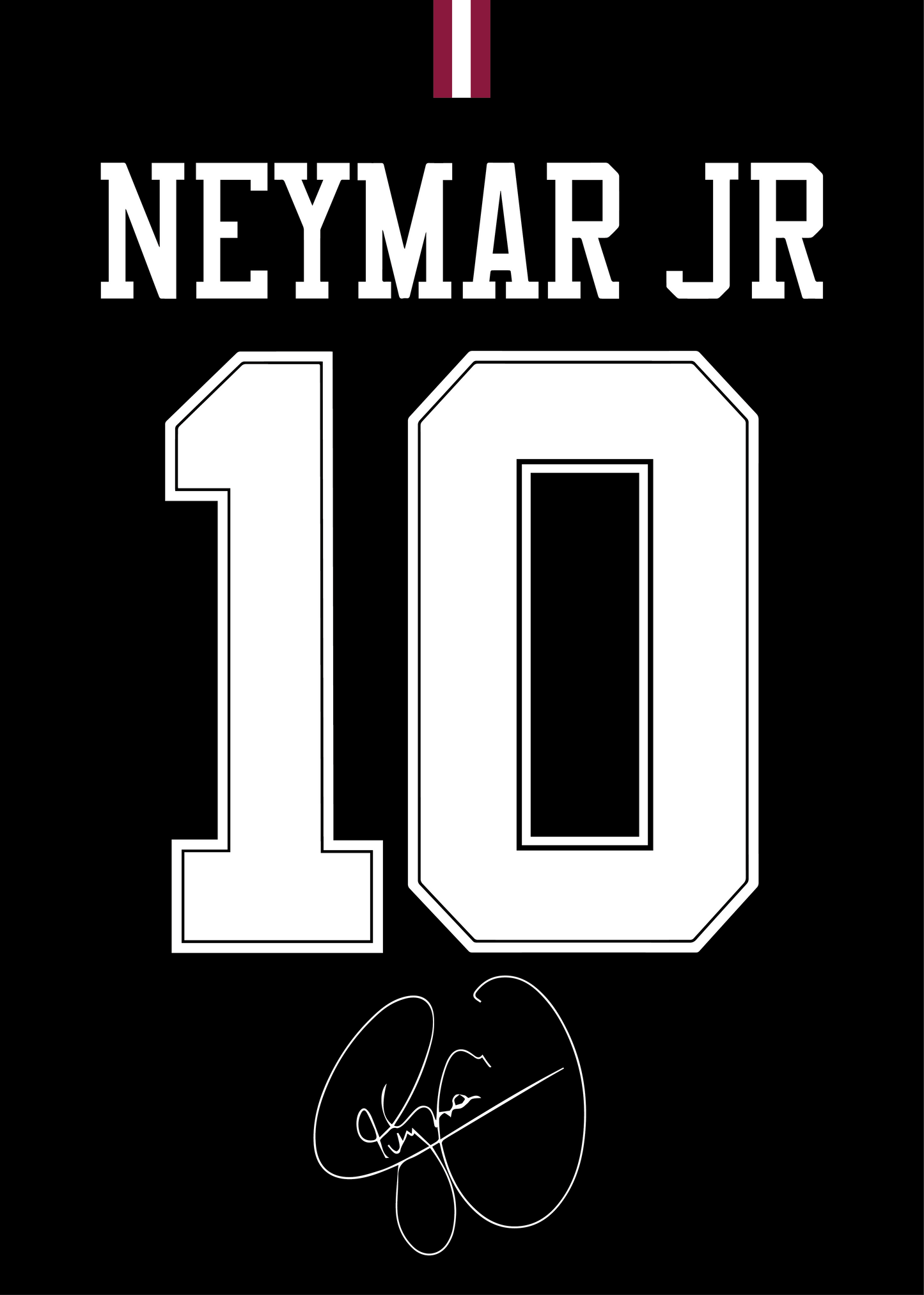 NEYMAR JR PSG 2018 Signed Frame