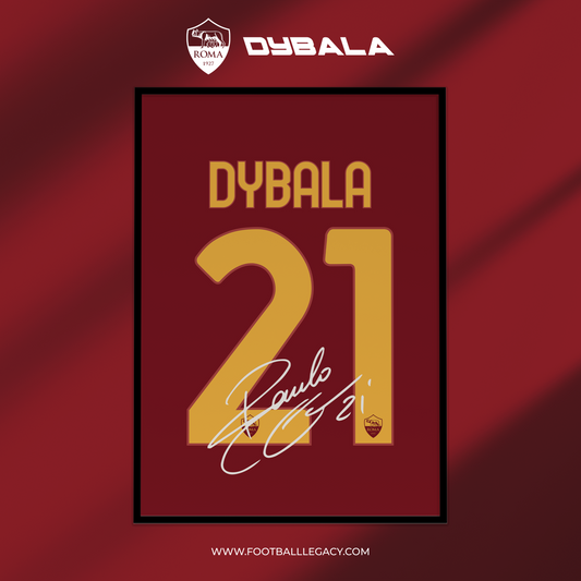 Paulo Dybala AS Roma Signed Frame