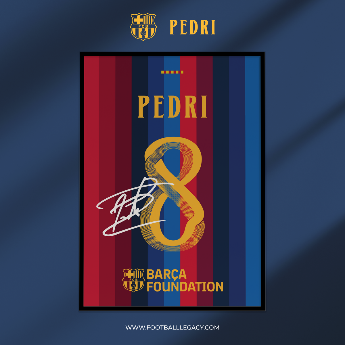 Pedri Barcelona 2026 Signed Frame