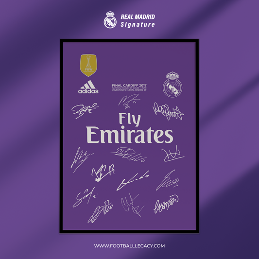 Real Madrid UEFA Champions League 2017 Squad Signed Frame