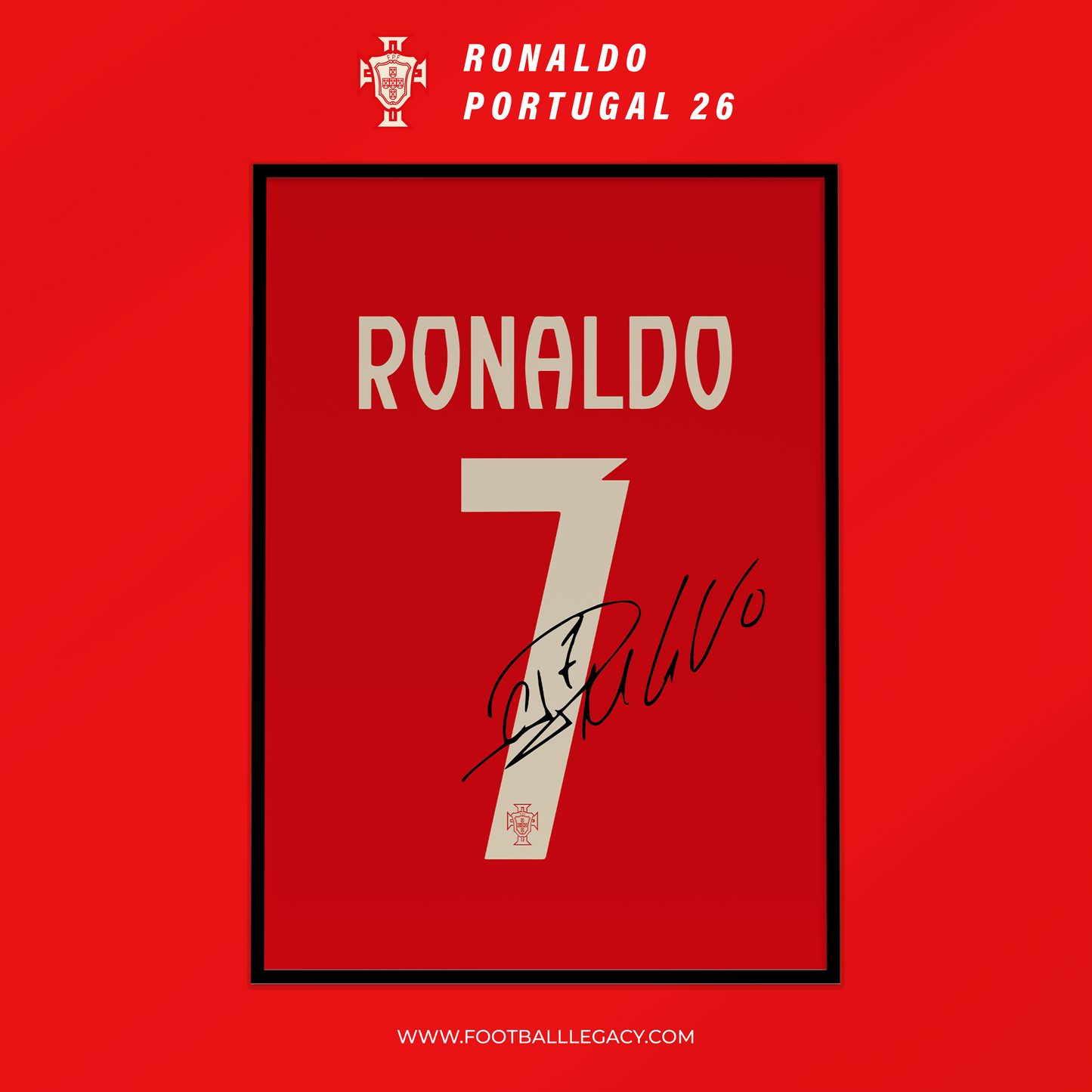 Cristiano Ronaldo Portugal 2025 Signed Frame