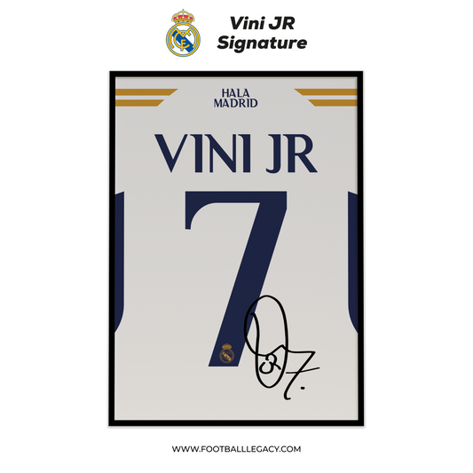 Vinícius Júnior Real Madrid 2024 Signed Frame