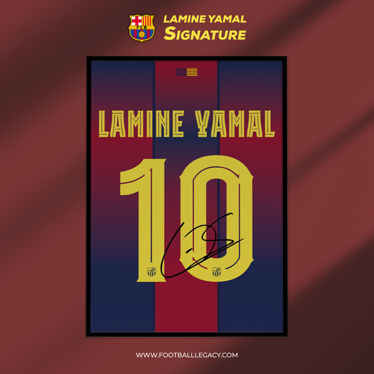 Lamine Yamal 2026 Rising Star Signed Frame
